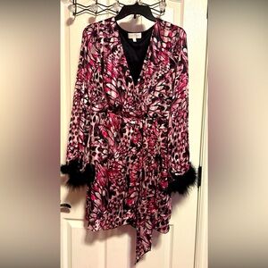 Love & Peace Collection Disco Dress With Fur Sleeves